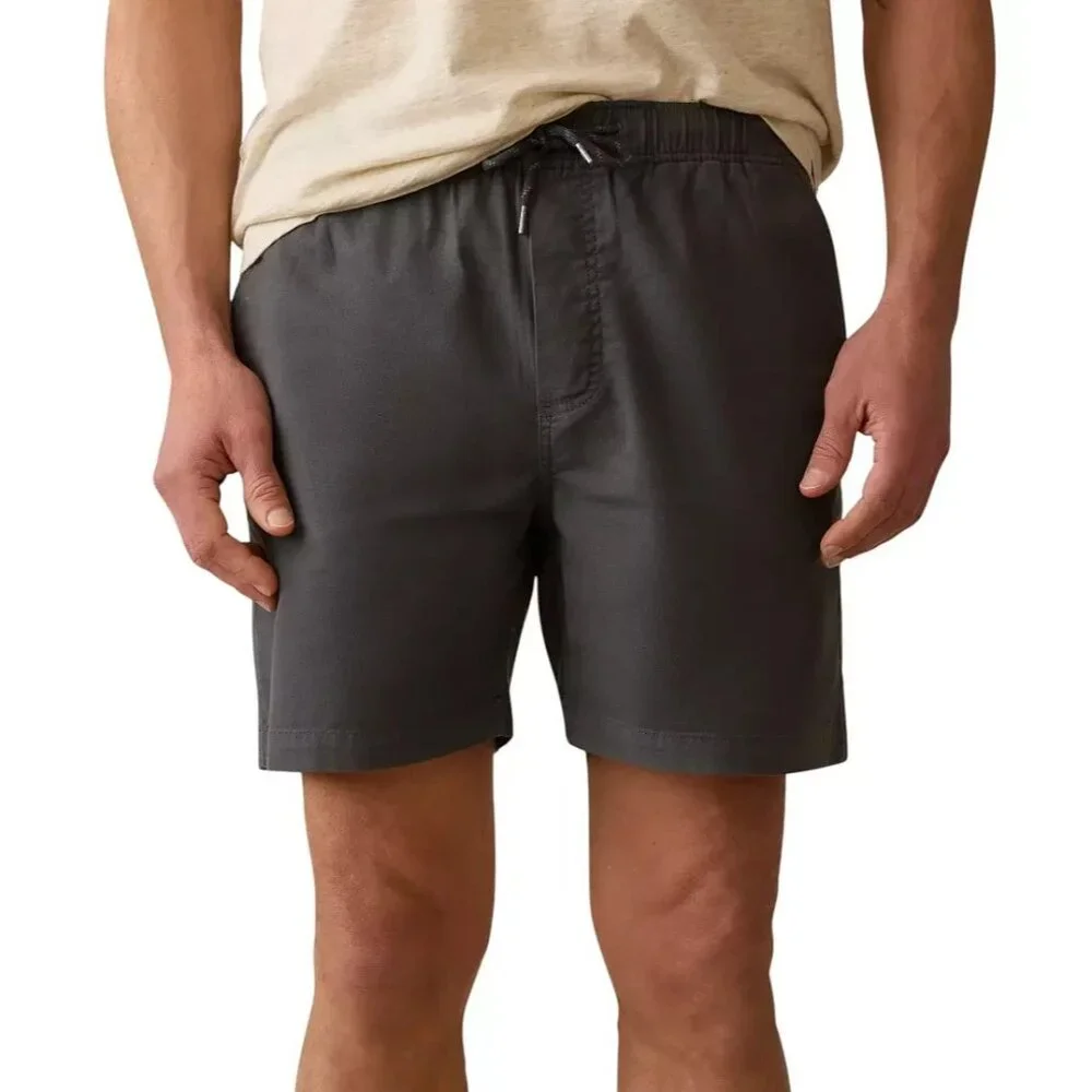 Faherty Men's Essential Drawstring Shorts Graphite Tide Size XXL Linen Blend